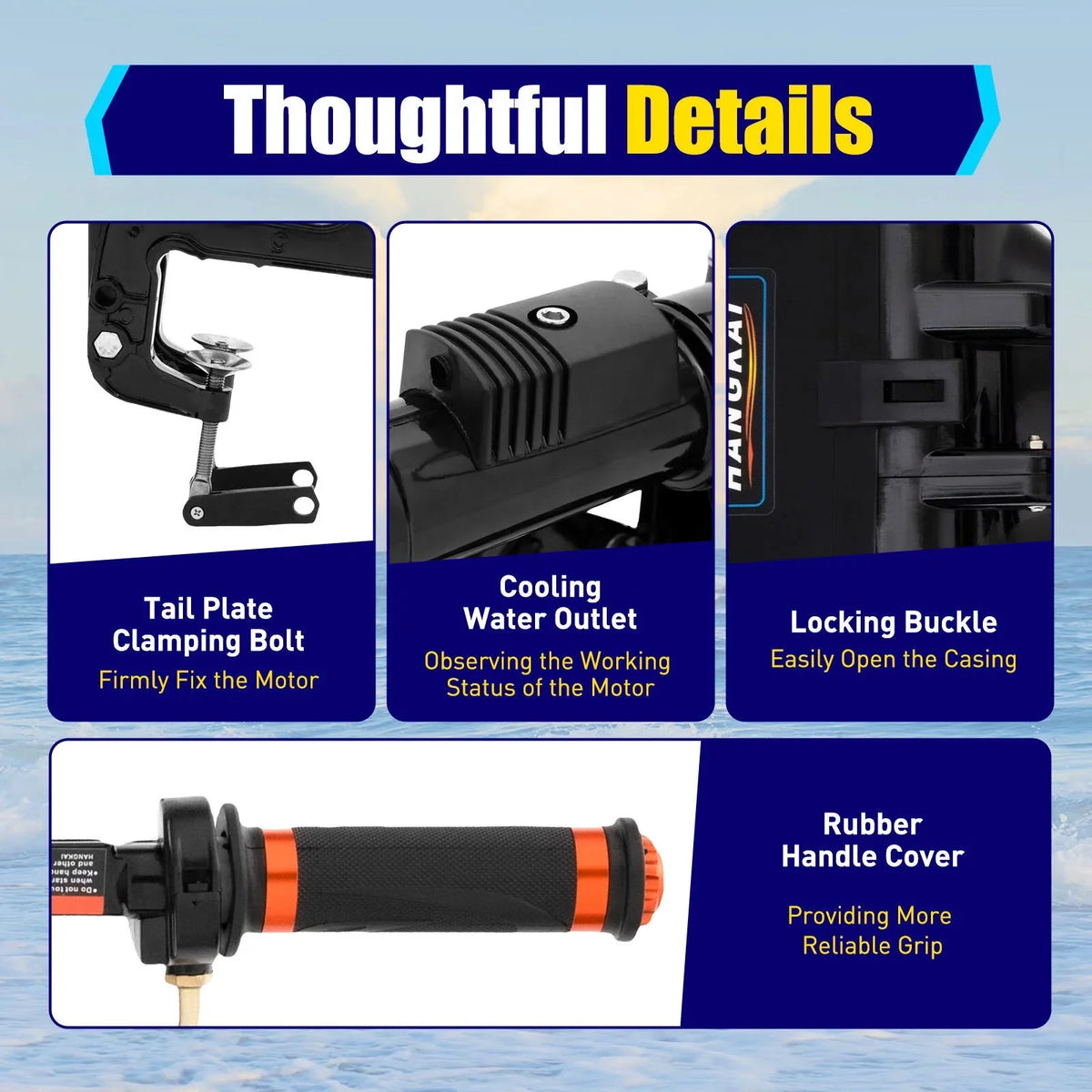 Engine Fishing Boat Motor,Trolling Motor 3.6HP 2 exterior Adventure Outboard Boat WUZSTAR Stroke for Aquaculture
