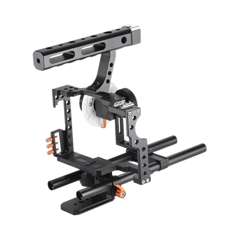 Rig System Making Box Aluminum Mirrorless ILDC for Cage Film Panasonic A7S/A7/A7R/A7RII/A7SII/A7IV GH4 w/ Camcorder Kit Camera Replacement Video for Alloy Matte Camera Moobody C500