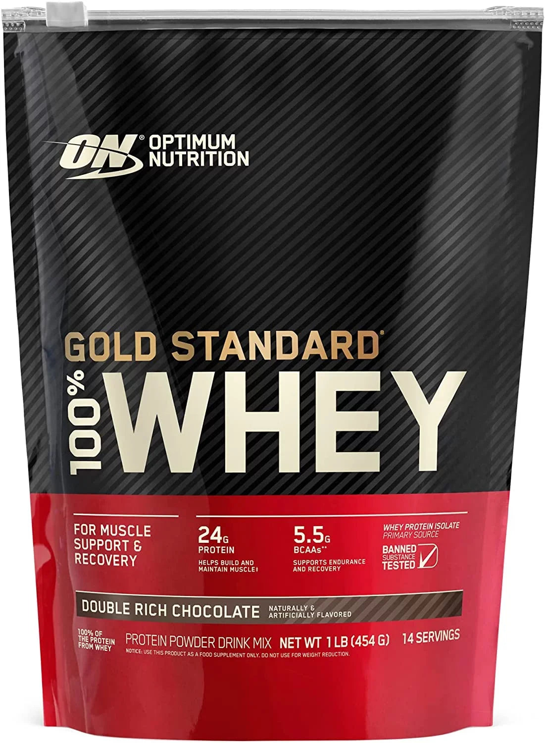 14 Whey 1 100% Gold Rich Optimum Standard Servings Powder, Nutrition, lb, Double Chocolate, Protein