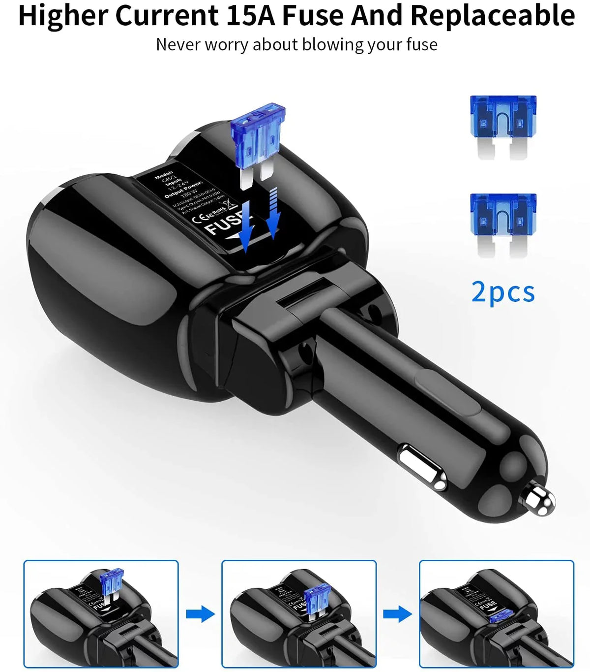 USB QC3.0 Adapter 20W SUPERONE 13 Cam/Laptop/iPad/iPhone for ?Upgraded? Lighter Charger PD GPS/Dash Splitter and Lighter C Max/13/12/11 180W Splitter, Pro with 2-Socket ette Dual Car ette