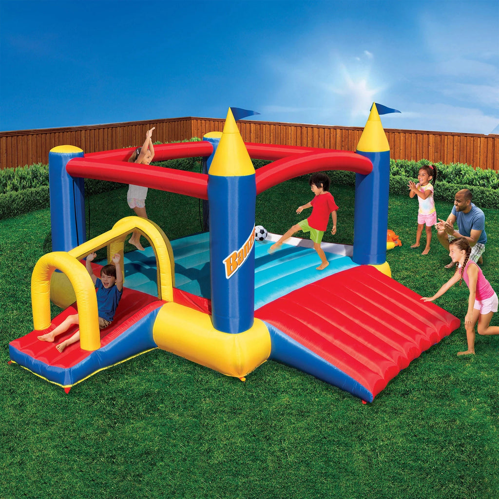 2 Fun House Slides Complete Bounce Slide with Air Blower Banzai N’ Set and