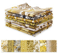 Fabric -Animal Patchwork-100% (Yellow) 22"DIY Fat 18"x SkinPrint Quarter Quilting Bundle CottonPre-Cut Soimoi Pc 8