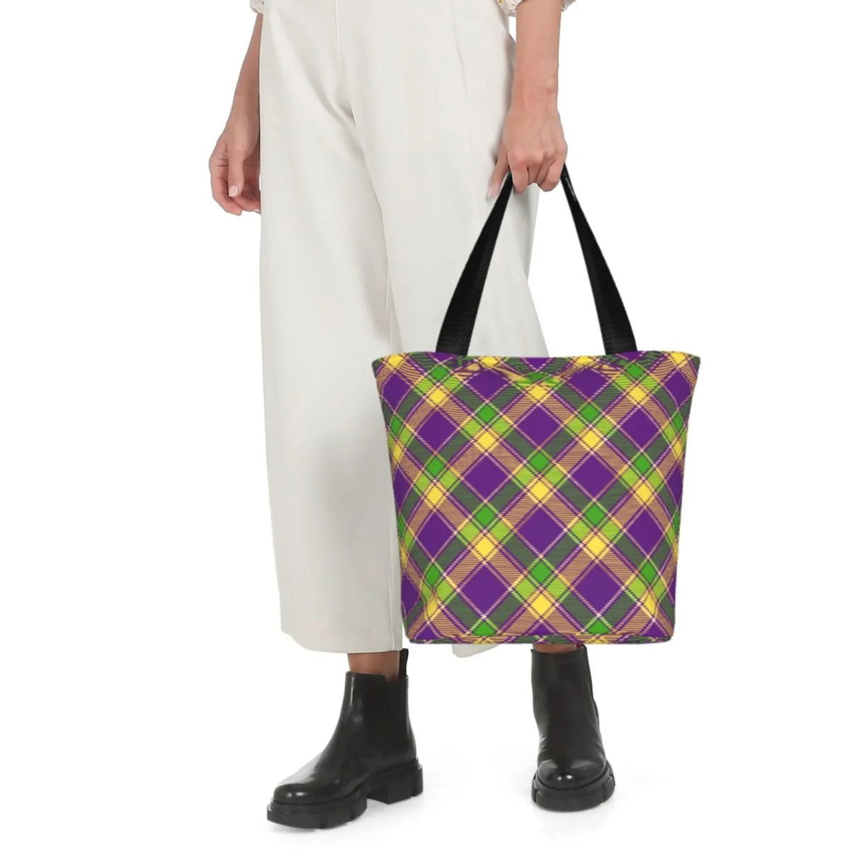 Hobos Bag Tote Large Lukts Plaid Gras Capacity Shopping Handbags Mardi Bag Women'S Bag,Shoulder