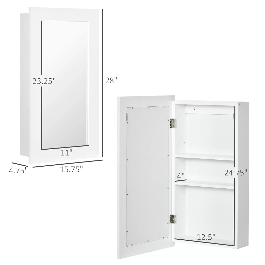 Cabinet, Mounted Wall Cabinet, White kleankin Bathroom Mirror Medicine