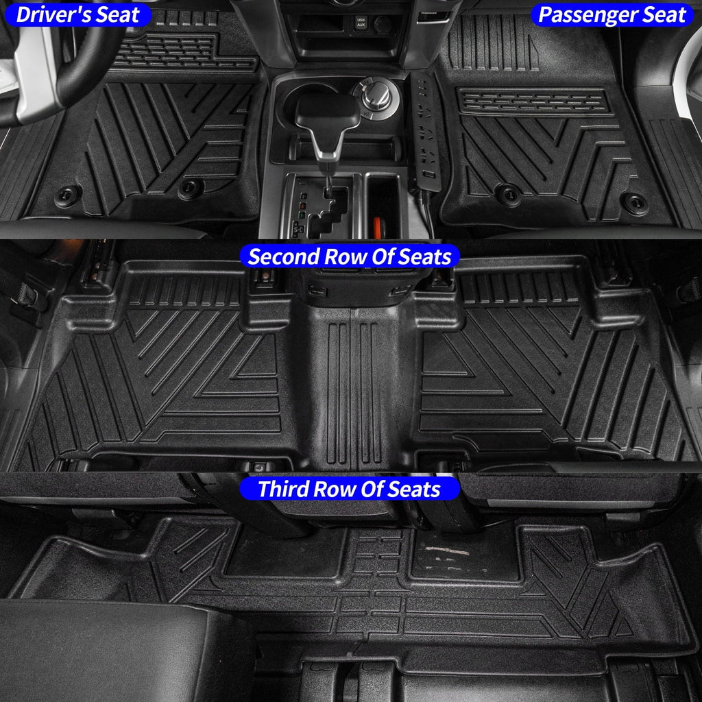 Cargo 4Runner Accessories 7 Floor Cargo Trunk 2013-2023 Mats Mat Seats Mat Liner Fit