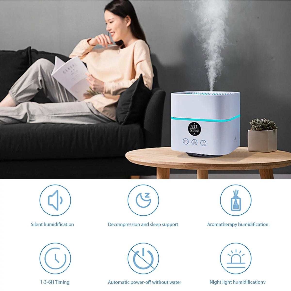 Desktop Humidifier Humidifier Purifier Portable Color USB Diffuser Bedroom Purifier | Aroma | Humidifiers WQQZJJ For Small Night Home For Cleaner Home With Light