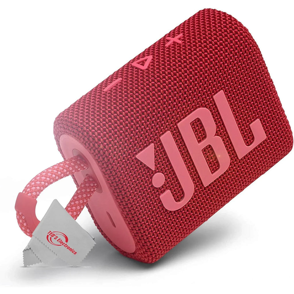 Go 3 JBL Bluetooth Red Speaker Portable Waterproof