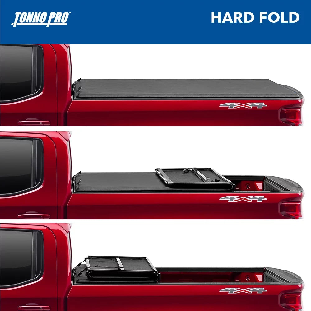 6' Hard Pro Tonneau HF-154 Tonno | Truck - 1500 7" 2013 Cover Fold, Chevy/GMC 2007 Silverado/Sierra | Fits Bed Bed Hard Folding (78.7") |