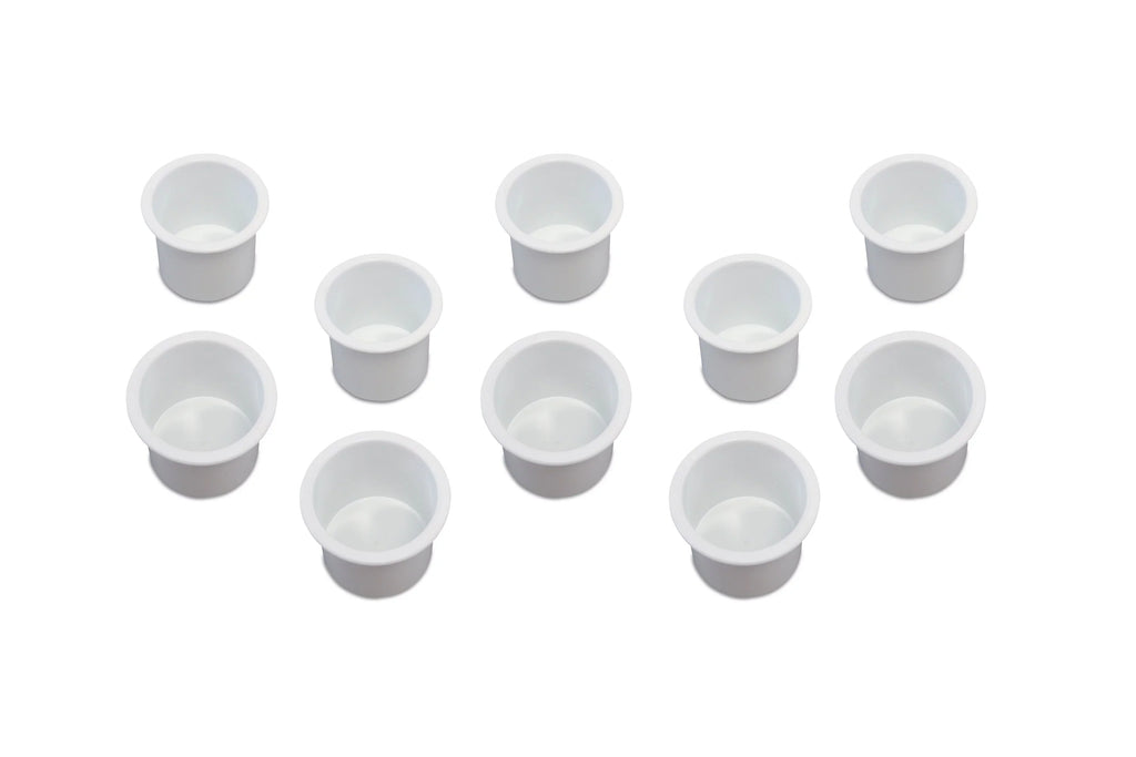Plastic Insert RV Sofa Motorhome In Recessed Car Cup Marine Drop for Holder 10 Universal White Table Boat Camper Truck Pocket Game Pontoon