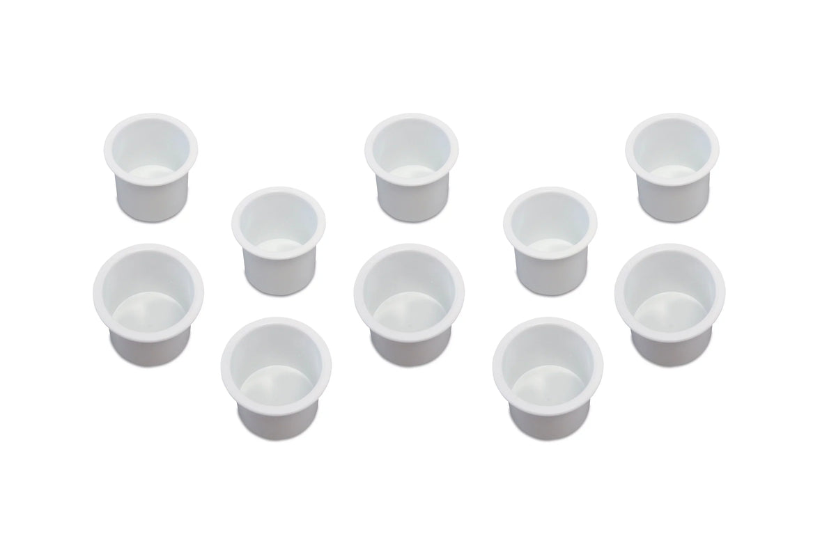 Plastic Insert RV Sofa Motorhome In Recessed Car Cup Marine Drop for Holder 10 Universal White Table Boat Camper Truck Pocket Game Pontoon