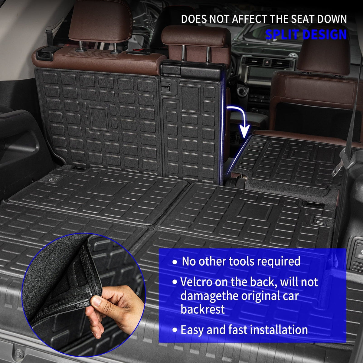 Cargo 4Runner Accessories 7 Floor Cargo Trunk 2013-2023 Mats Mat Seats Mat Liner Fit