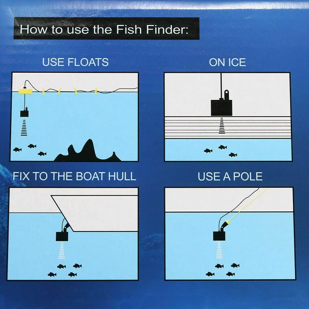 Your Advanced Sonar Portable Sensor Transducer with Fish - Enhance Echo Jahy2Tech Experience Finder Fishing Technology Alarm