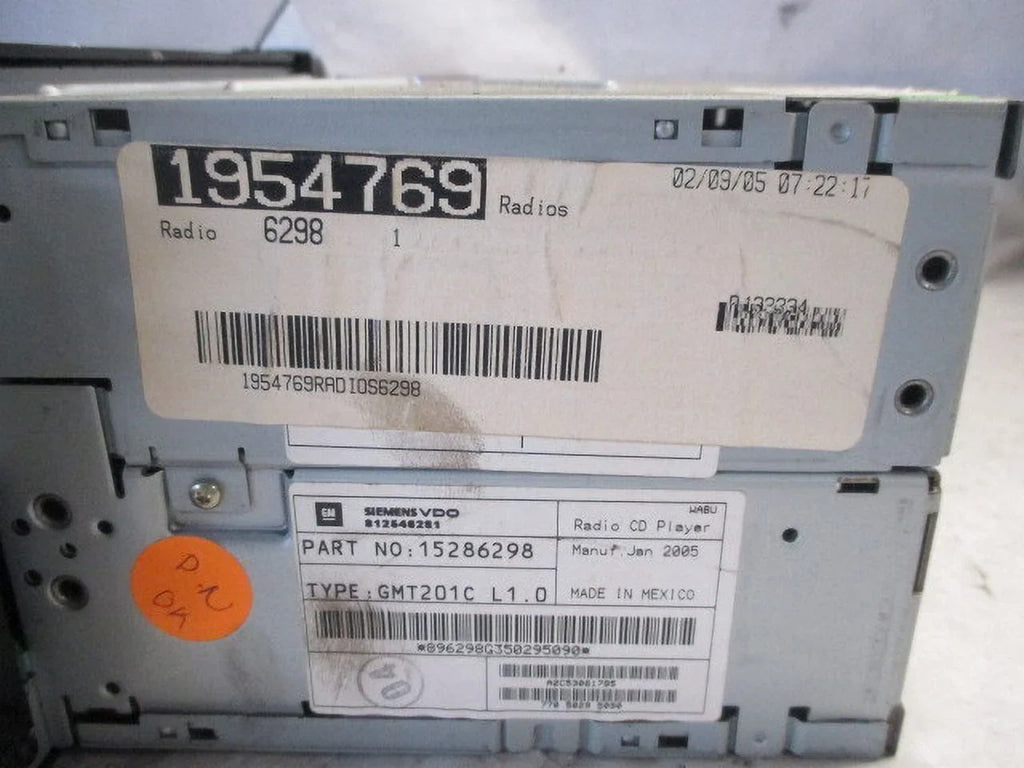 Saturn OEM FM 2007 AM Radio Relay Receiver (Good) Pre-Owned 2006 CD 2005