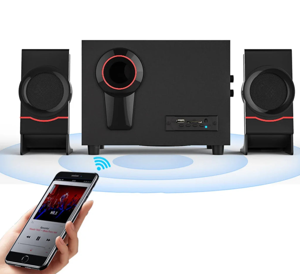 Classic Wood Mini Vintage Wired Portable HiFi Desktop Speaker Bluetooth design 4.2 Computer PC/Laptop Bass Retro Music Speakers USB2.1 for Wooden Subwoofer, Speaker,