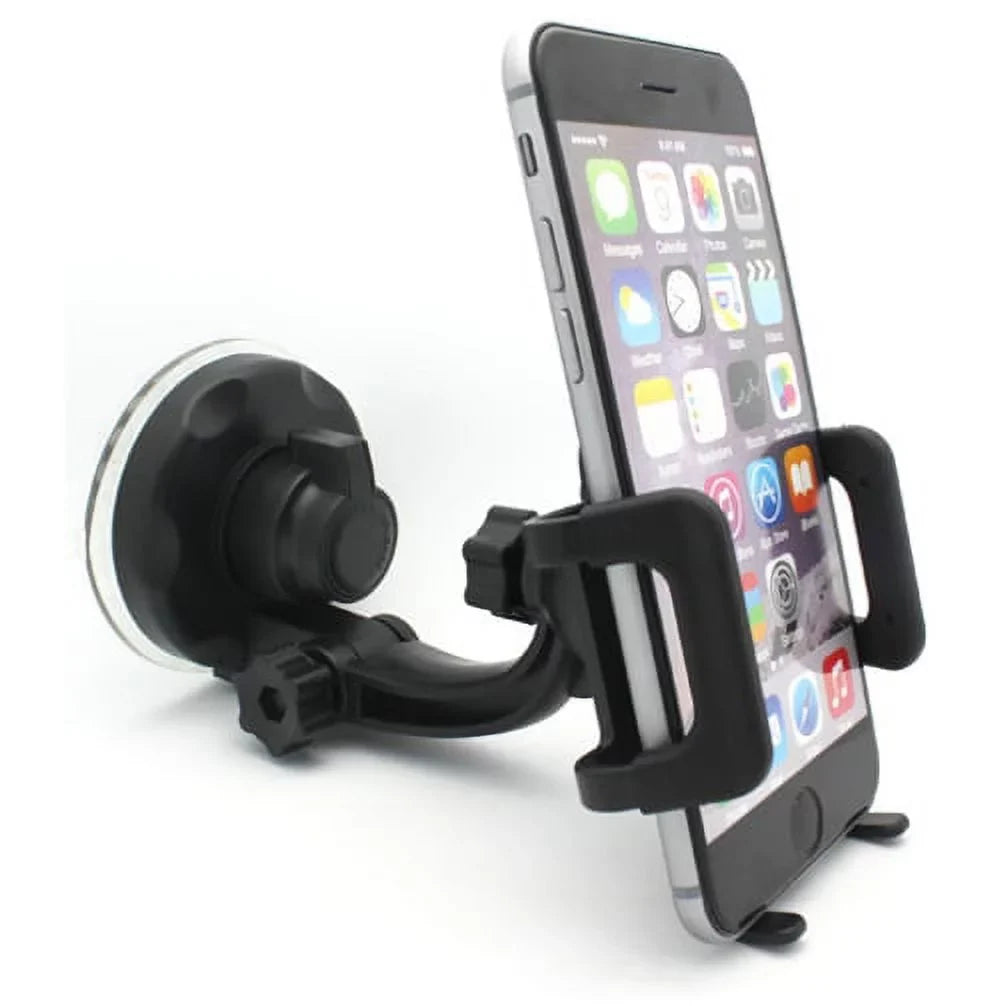 Rotating Windshield Galaxy Suction J3 Holder S5 Mount Turbo Dock Phone Droid Edge Droid Window 5, D8 Cradle J5 S6 S7 - Car Note Moto 4 Force 2, Swivel for Edge+ Black J7, Droid Z Motorola