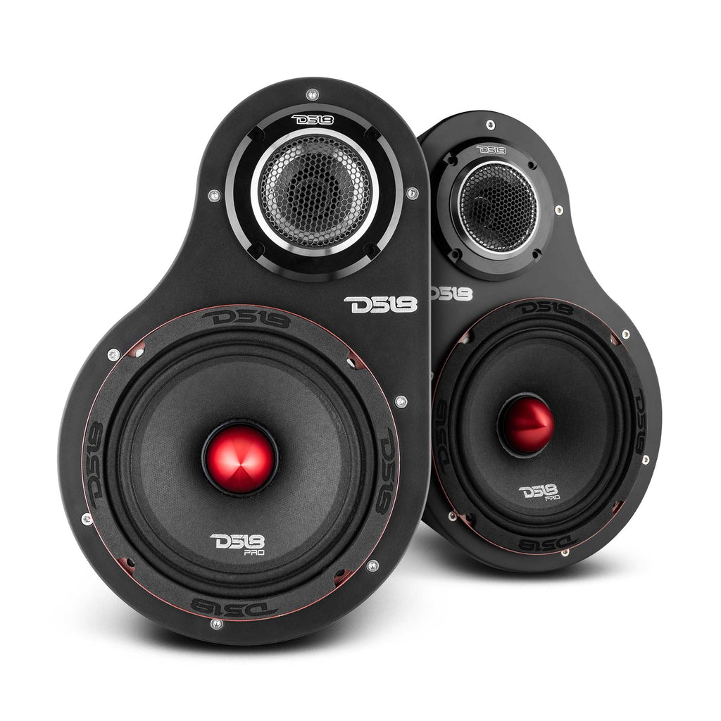 6.5" Enclosures High EN6P Universal Tweeter Density Speaker 2x Pods ABS & DS18