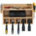 Tool Mount Slots, Wood Organizer, Polished Storage, Wall 2-Shelf Drill 5 Drill