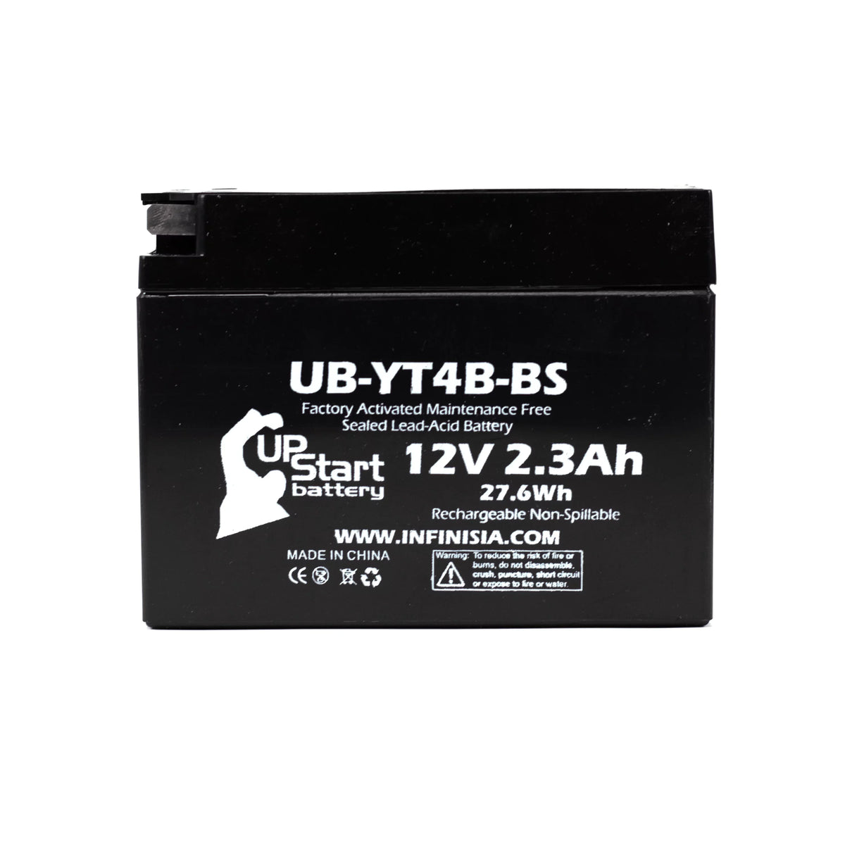 Motorcycle SR400 Maintenance 5-Pack UpStart 400CC Free, Battery Battery - 12V, UB-YT4B-BS Replacement Yamaha 2004 Factory 2.3Ah, for Activated,