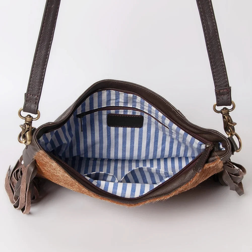 handbag Hair-on women western purse OHLAY bag Leather Genuine KB HOBO Tooled KBK126 Hand