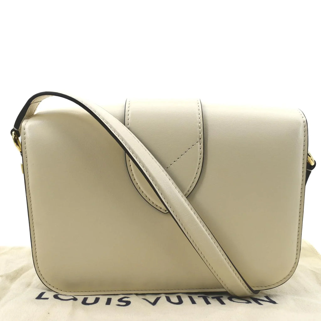 9 Calfskin Creme Pont Pre-owned Shoulder Leather Bag