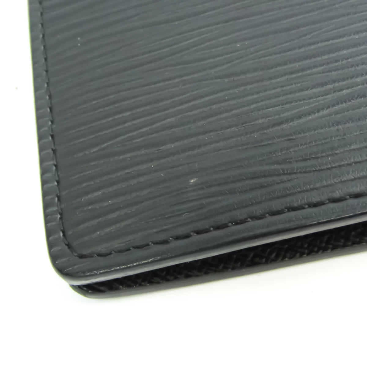 Men's (bi-fold) Wallet Epi Portefeuille Long Brazza Leather Noir M60622 (Good) Epi Pre-Owned