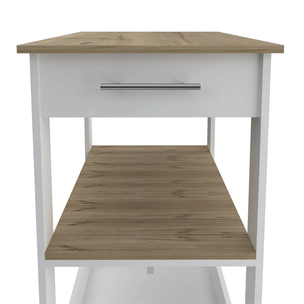 2-Piece Home Square Island Wood Sink Kitchen Set with and Utility