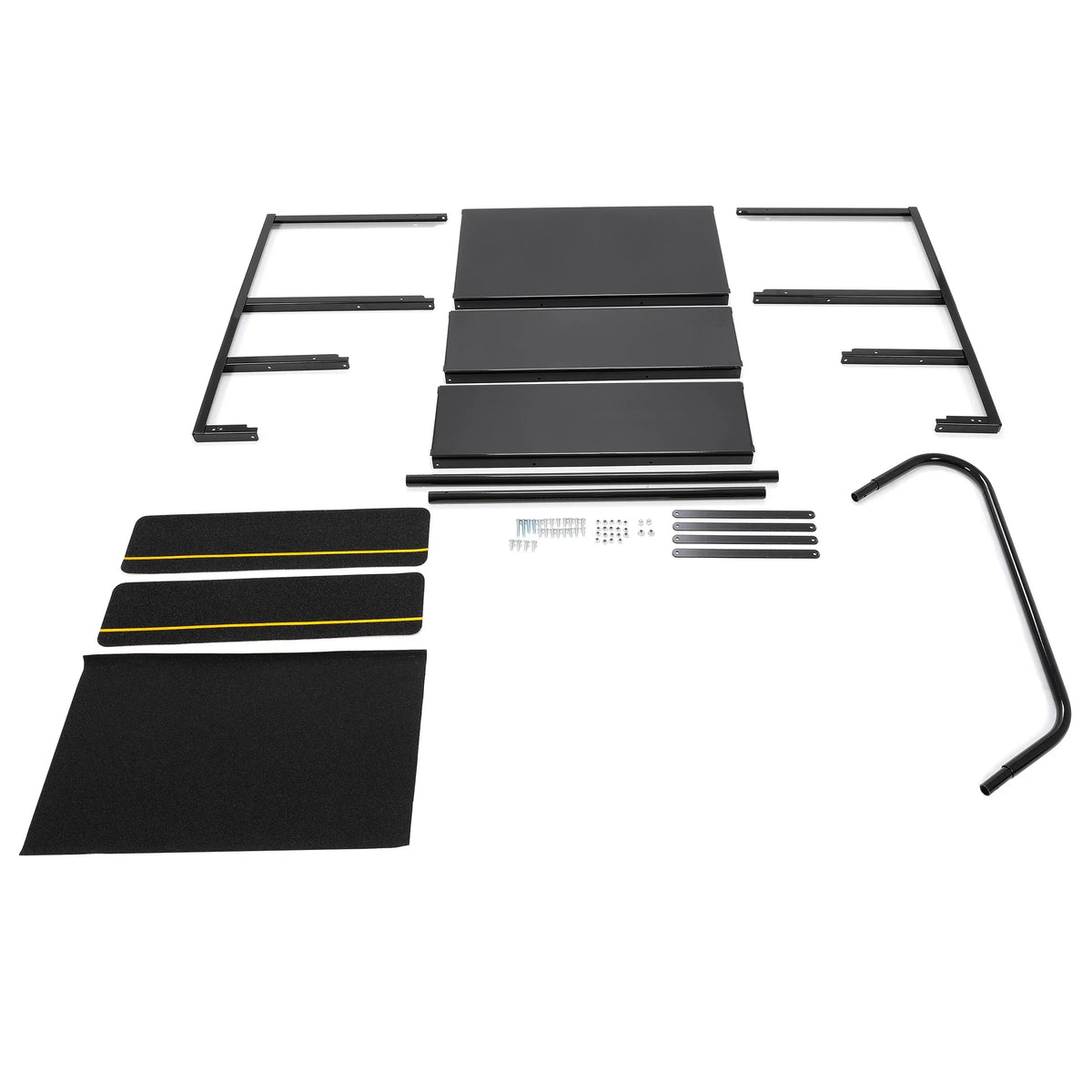 Rail W/ Hand-railing Steps for Trailer HECASA Steel Camper Armrest 3 Side Travel Load Trailer Stairs Universal RV Hand
