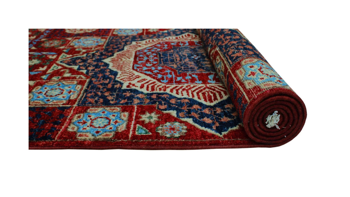 Red/Blue Freda 14'11" 2'8" Runner, x Aria