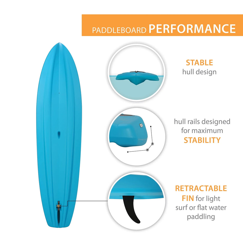 (90579) 11 Lifetime Amped Blue Paddleboard, Stand-up Glacier ft