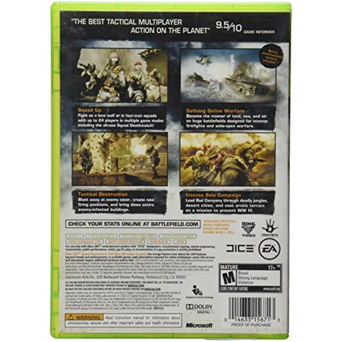 Battlefield Company Bad Xbox 360 2 -