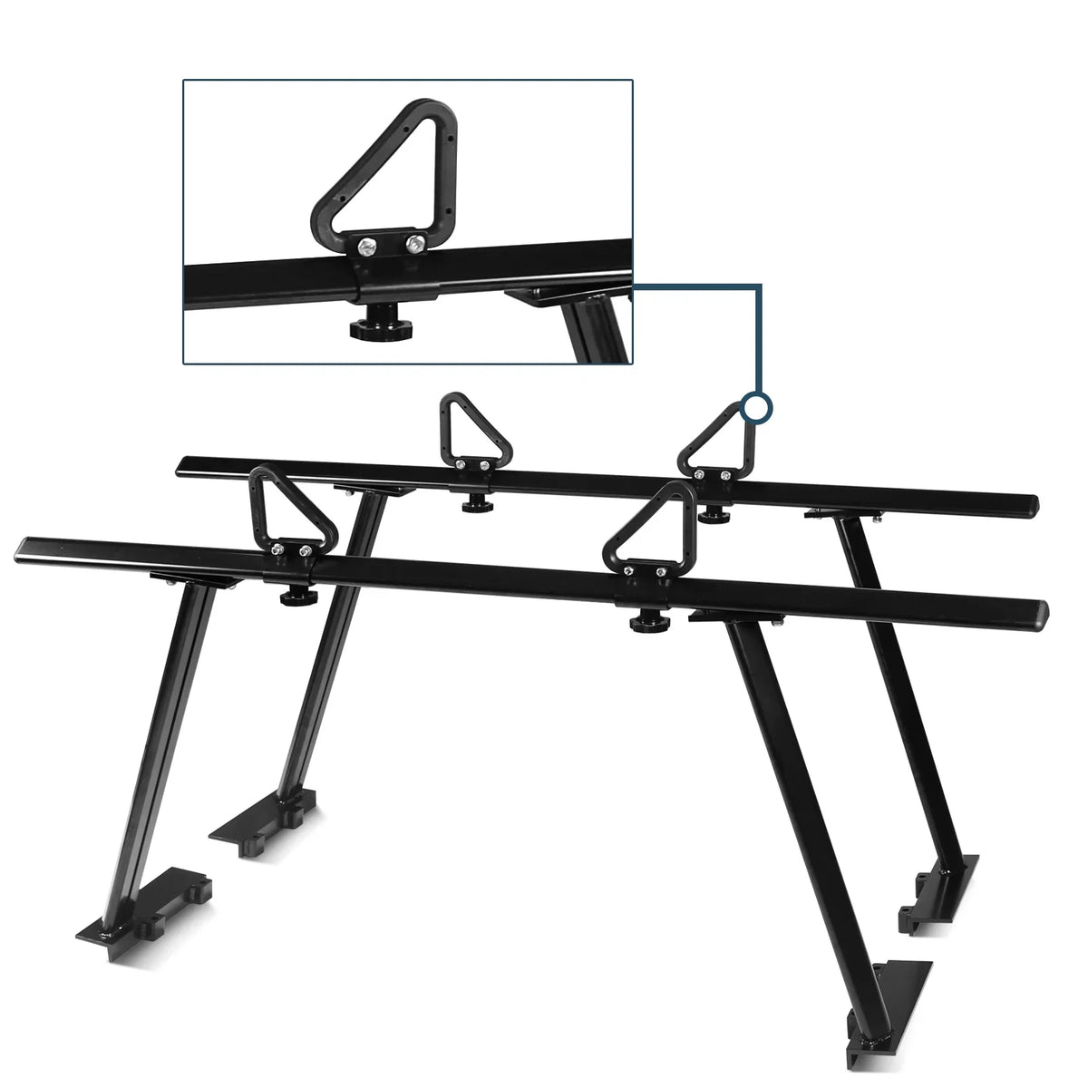 Cargo Required) Aluminum for Black Truck Surfboard Universal 1,000lbs Racks Racks, Capacity Bed Lumber Ladder Ladder Pickup (No-Drilling Kayak BoardRoad Truck