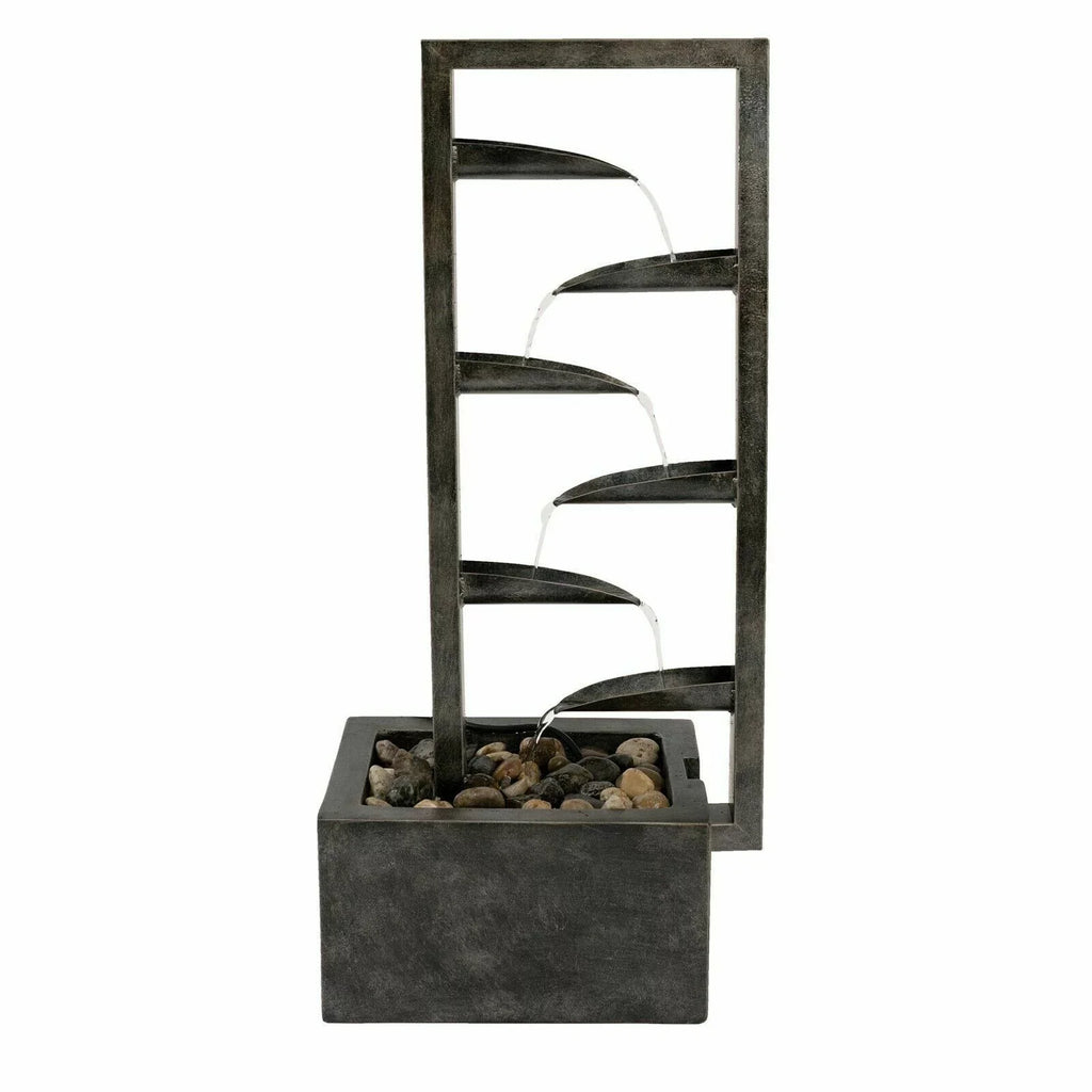 Inch Zen Metal Concrete Backyard 34 Waterfall exterior Fountain Oasis