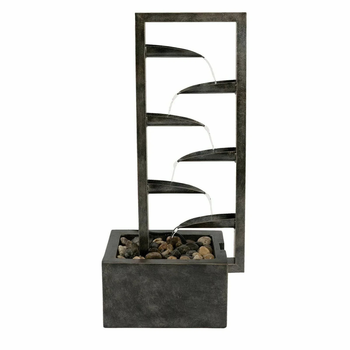 Inch Zen Metal Concrete Backyard 34 Waterfall exterior Fountain Oasis