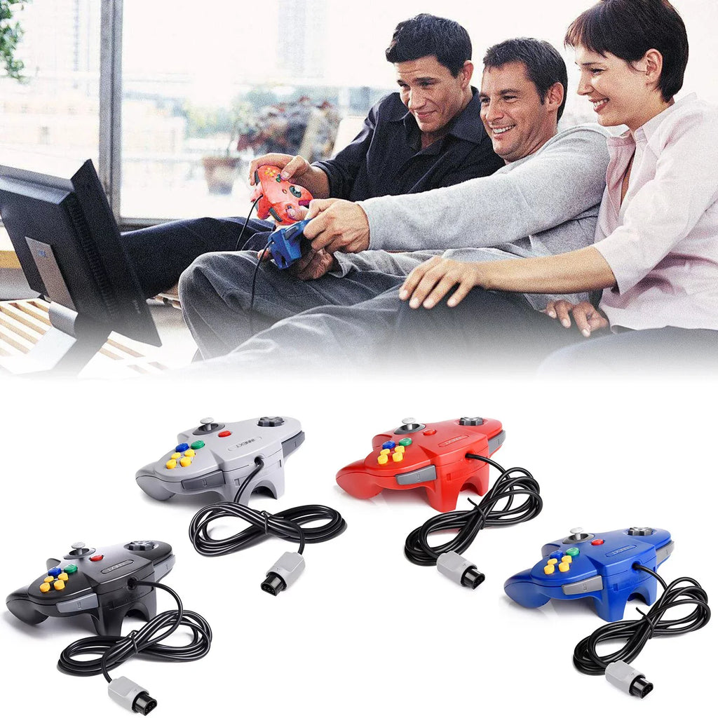 64-bit pad 2 (Black) 64 N64 Game Ultra N64 Classic Pack for Game System Joystick Video iNNEXT Console N64 Controller, Wired