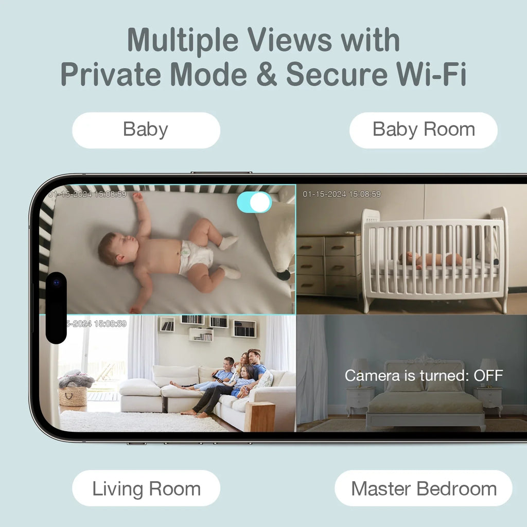 Detection, Monthly Smart Background 2K with Monitor(FSA&HSA Audio, Video Vision, Sense-U Night Crying Person/Baby Eligible) Baby Pan-Tilt-Zoom, No 2-Way Zone Talk, Fee, Sound/Motion Activity
