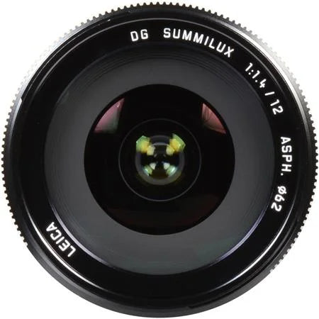 for Leica Micro Lumix Four Aspherical 12mm Summilux f/1.4 Lens DG Black Thirds, G