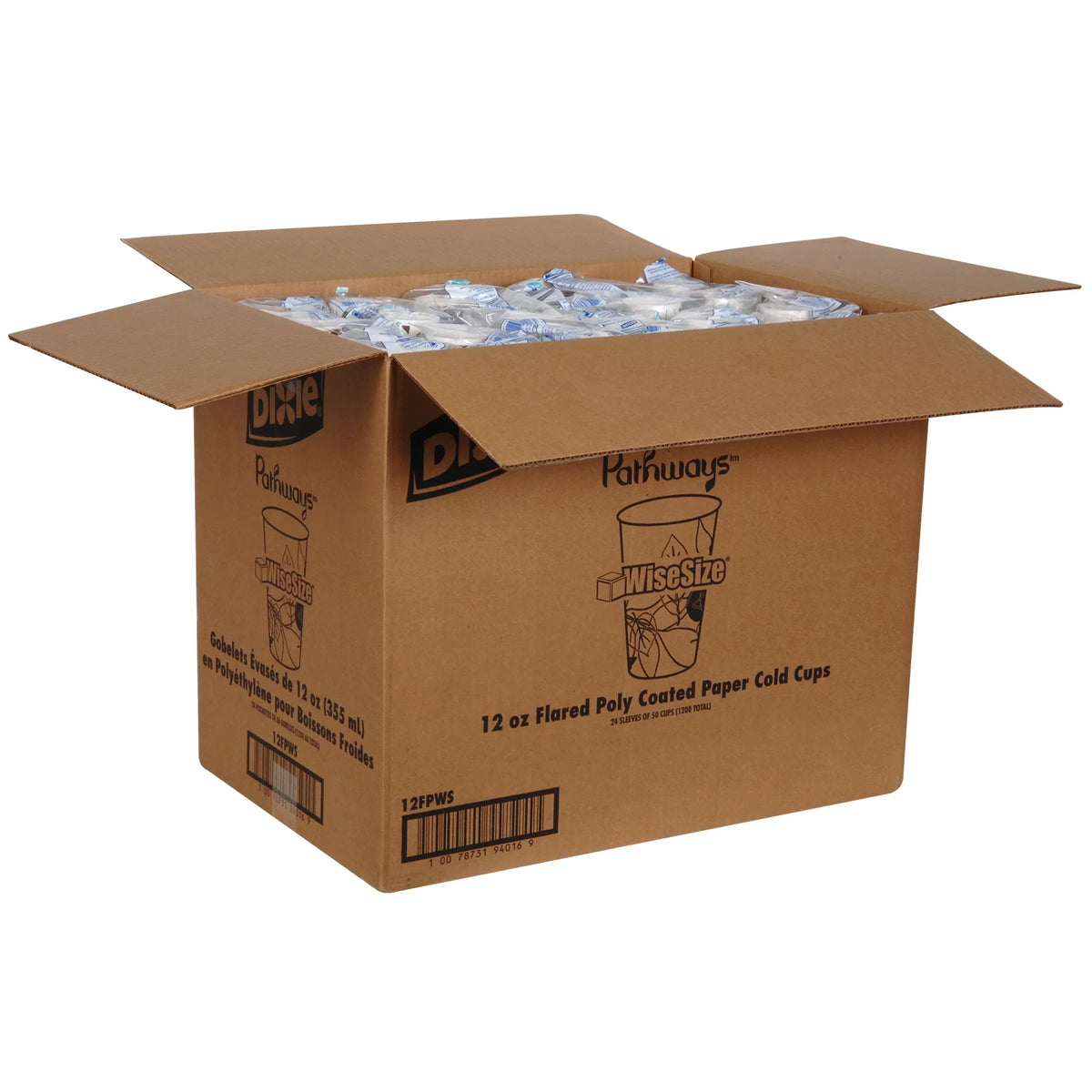 by Cup Sleeves 24 oz. Cups Count Sleeve, Cold Case) Pathways, GP (Georgia-Pacific), PRO Per (12FPWS) Polycoated (50 Dixie® 1,200 Paper Per 12