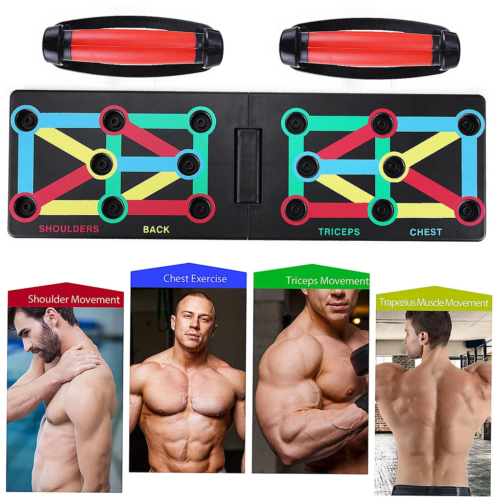 All Chest, Exercise Foldable Suitable Levels Strengthen Arms, Space-Saving Fitness Shoulders, TOMSHOO for Push-Board, Portable Equipment, and and