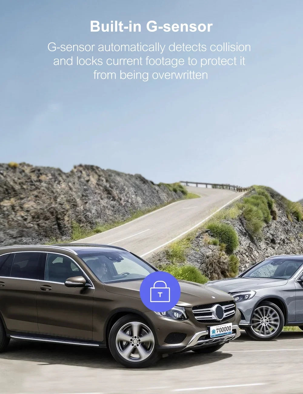 Angle, 3 128GB Crosstour Front with G-Sensor, for with Support Recording, Wide Parking Mode Vision, Camera Screen, 170° Loop Rear,1080P Recorder WDR, Cam and Night IPS Dash Cars Inch Dash