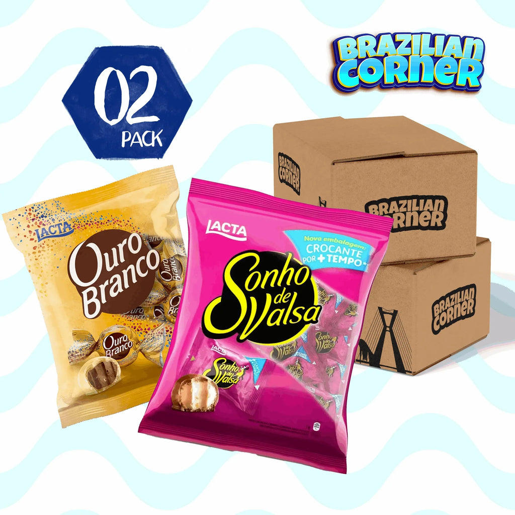 '+ Ouro Lacta Branco 1Kg - Bundle Corner 1kg Sonho De Valsa Bombom Brazilian