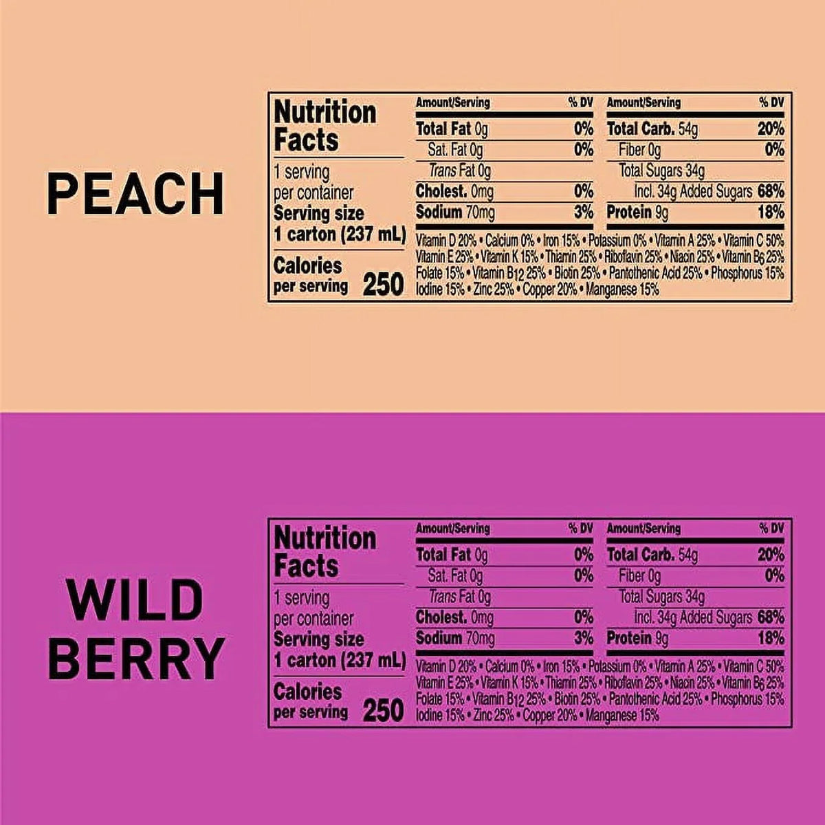 Case, Wildberry and oz. 8 Boost Cartons Peach Flavors, Breeze, fl. 2-Variety 24 Count