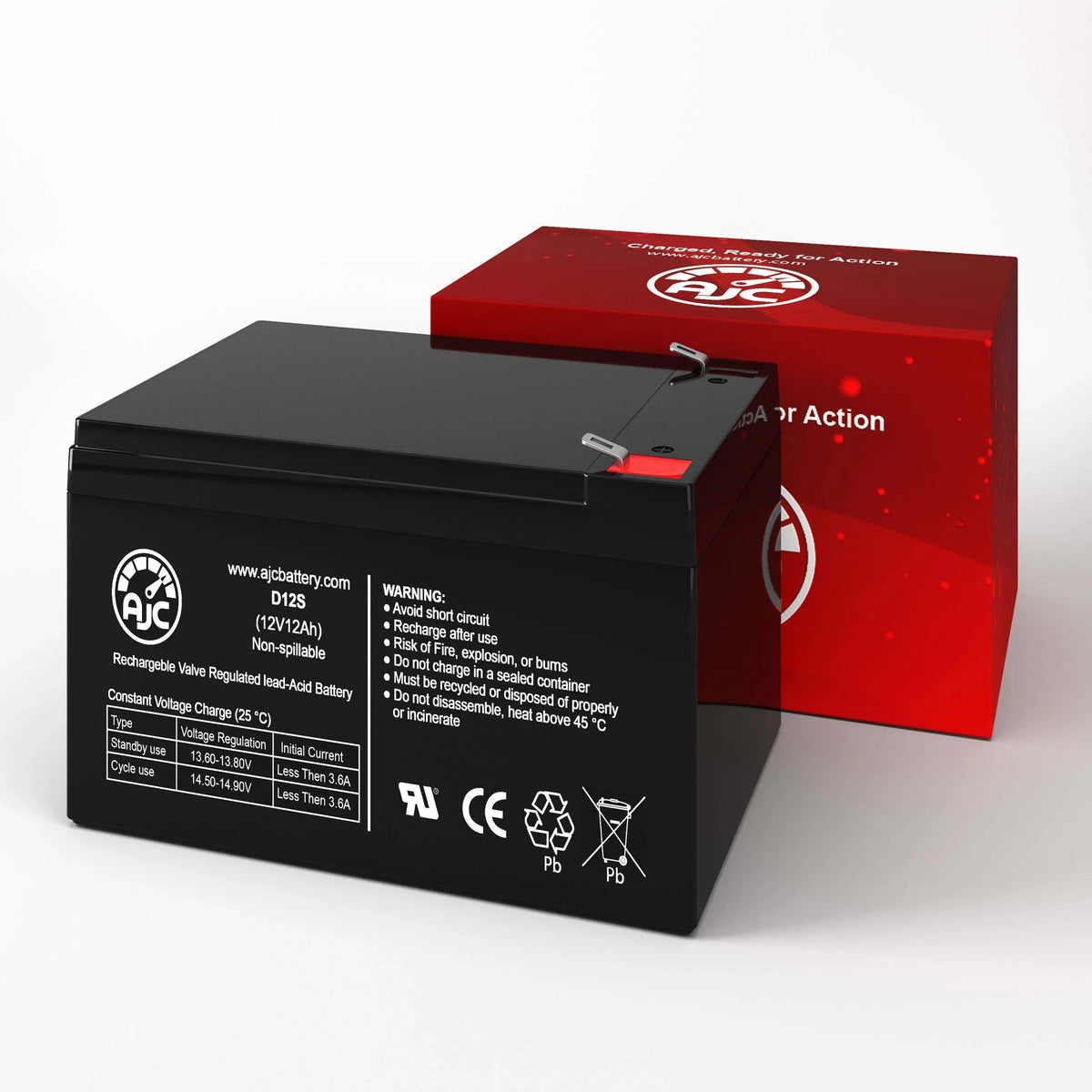Electric Replacement an This 12V Is - 12Ah Battery EVO AJC 500 Scooter Brand