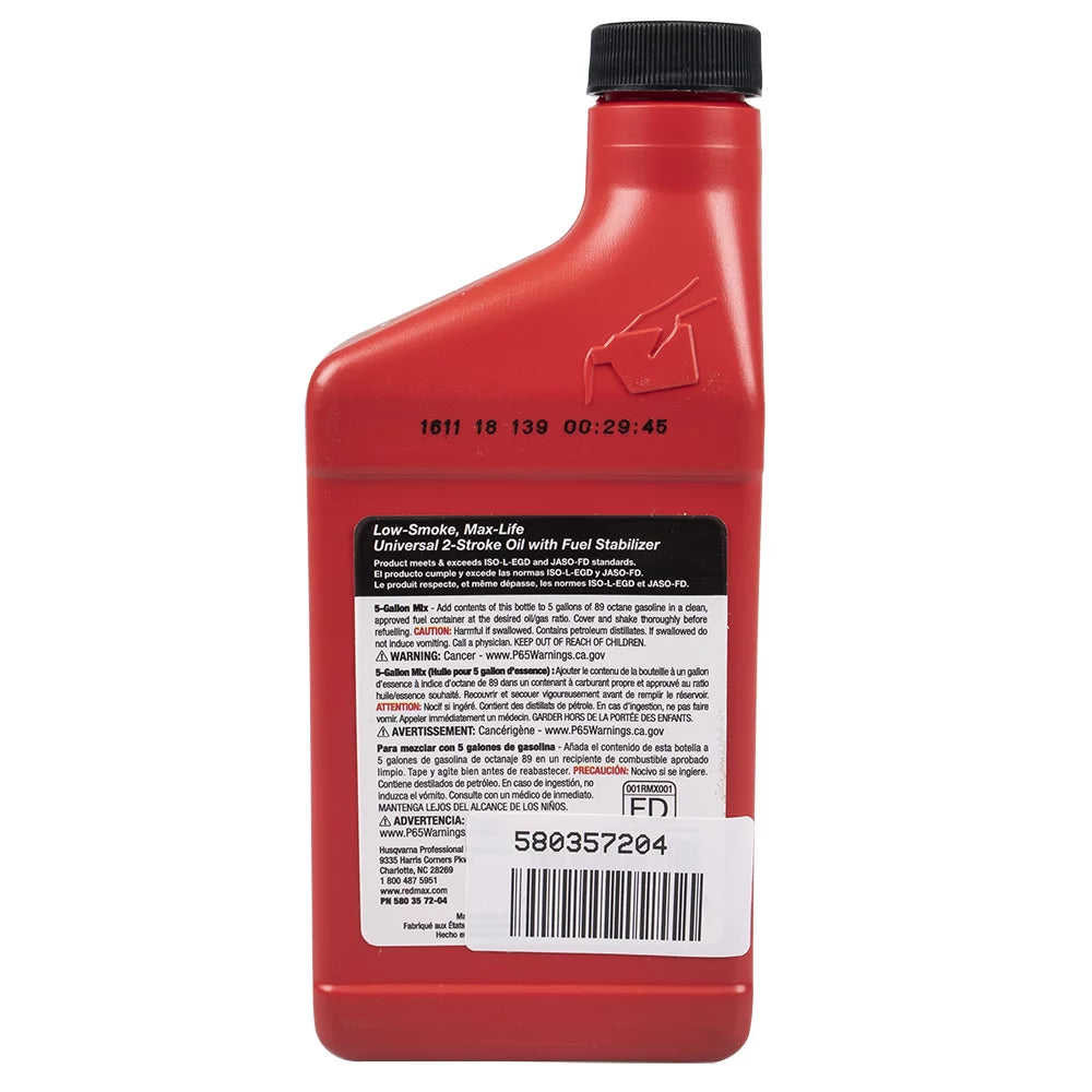 Bottles 13oz Stabilizer RedMax Stroke Oil Cycle 2 w/ Fuel Synthetic 12pk 50:1