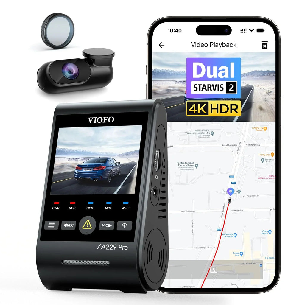 Pro Car Front IMX678 VIOFO GPS, Dual A229 lb 2 4K+2K Dashcam IMX675 STARVIS Rear 2 2CH Camera with &