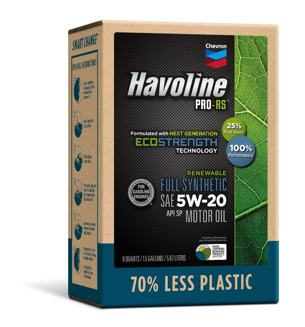 Havoline Renewable Smart Motor Change 6Q Oil 5W-20, Synthetic PRO-RS Box