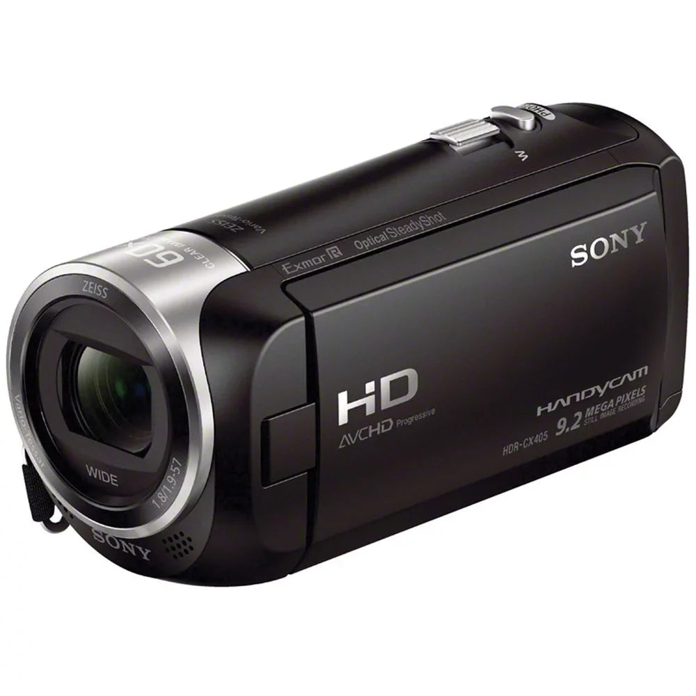 Case + HD Handycam HDR-CX405 64GB Tripod Kit + -