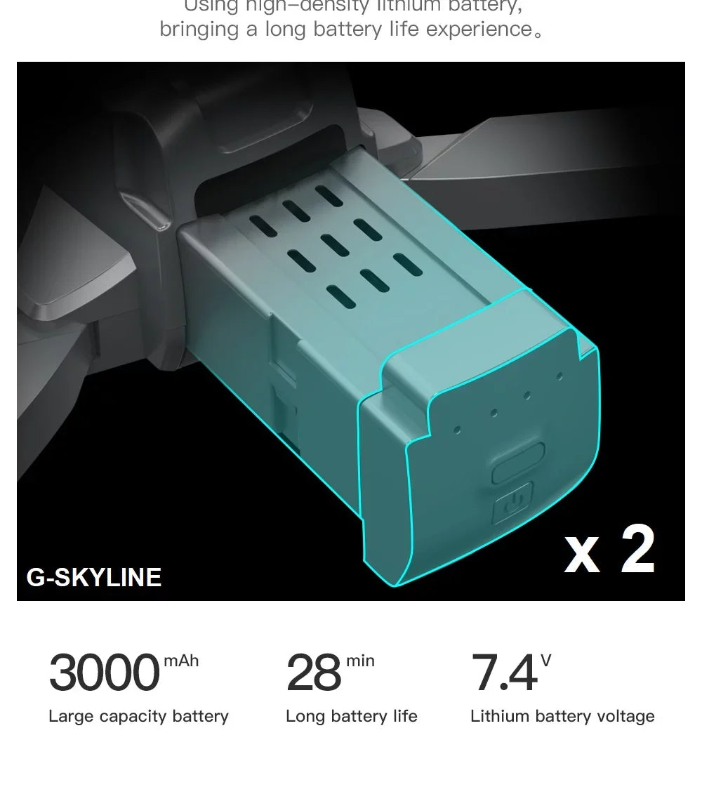Power Camera Brushless 5G L600 Dural G-SKYLINE Full PRO Drone 3Km 4K FPV distance RC GPS