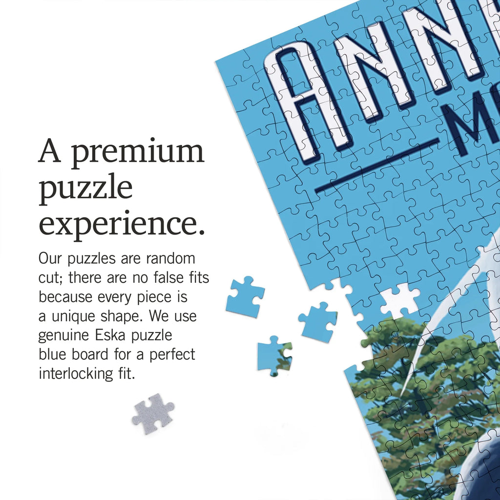 Maryland, Herons Puzzle, Blue Jigsaw Press 1000 Lantern Piece Annapolis,