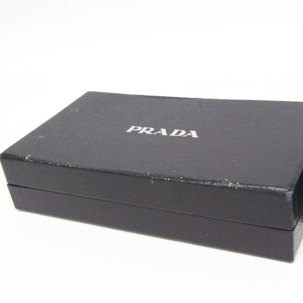 Men's 2M0836 Long Leather Prada (Good) (bi-fold) Black Pre-Owned Saffiano Wallet