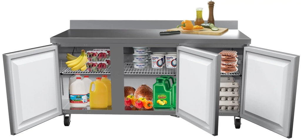 Cu. Refrigerator in. ft. in 72 Worktop Commercial 16.9 Three Steel, Stainless Door KoolMore